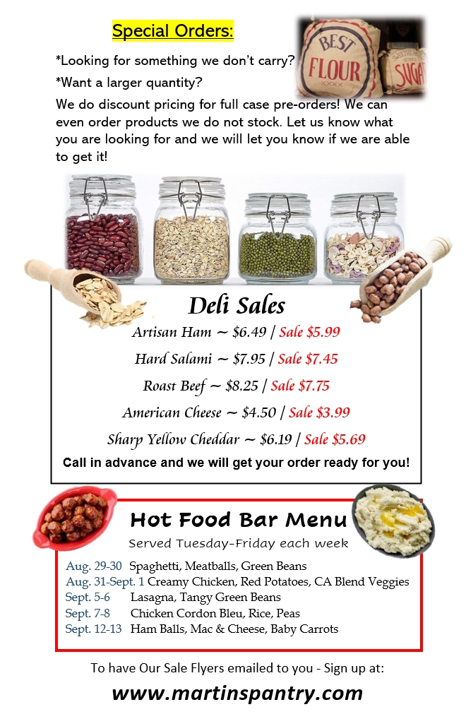 Specials Martin's Pantry